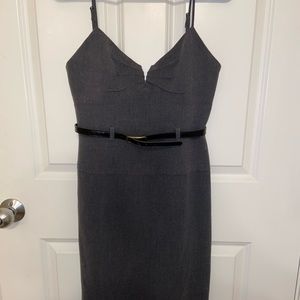 Black Halo Pintuck Slip Dress
